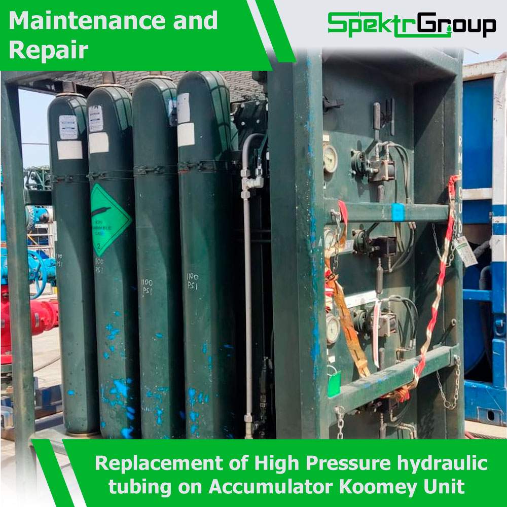 You are currently viewing Replacement of High Pressure hydraulic tubing on Accumulator Koomey Unit
