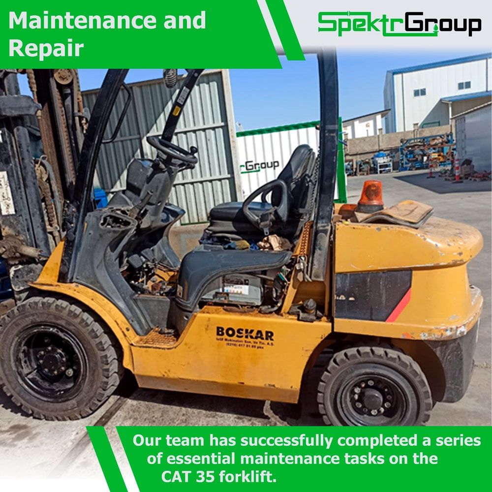 You are currently viewing Successfully completed a series of essential maintenance tasks on the CAT 35 forklift